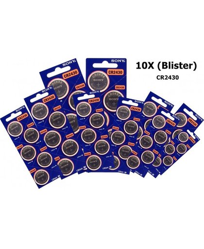 10 Blisters (50 batterijen) - Sony CR2430 lithium knoopcel batterij