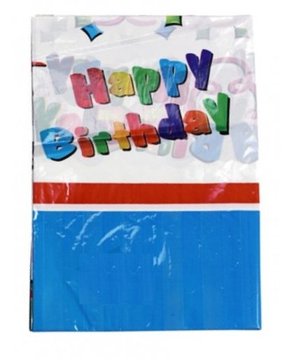 Eddy Toys tafelkleed Happy Birthday 130 x 180 cm