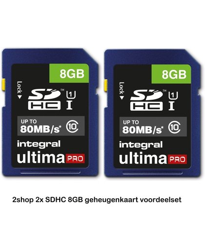 SDHC 2x 8GB Geheugenkaart Compact Flash Integral UltimaPro