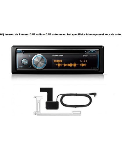 DAB Autoradio met plak antenne inclusief 1-DIN RENAULT Laguna III 2007+ afdeklijst / installatiekit Audiovolt 11-150