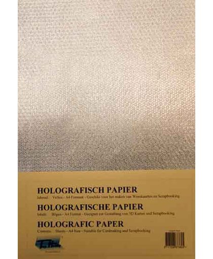Holografisch A4 Papier - Honinggraat - 21 x 29,7cm - 50 Vellen - Voor het maken van prachtige kaarten, scrapbook of andere creatieve objecten