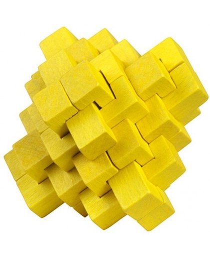Moses Be clever! houten smartpuzzel geel 6 cm