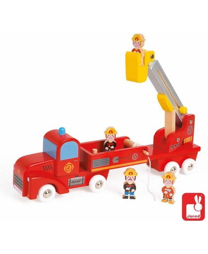 Janod Vrachtwagen - brandweer 4 brandweermannen