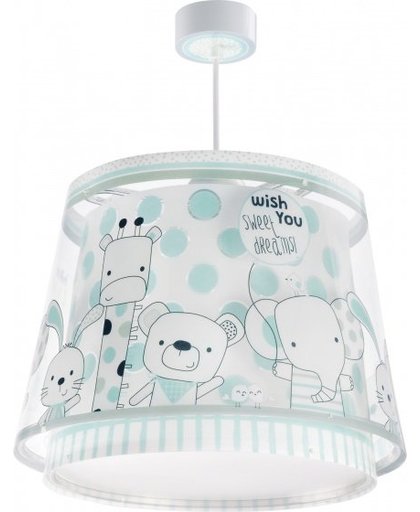 Dalber hanglamp Friends 33 cm wit/turquoise