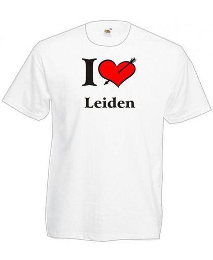Mijncadeautje T-shirt WIT (maat L) - Leiden