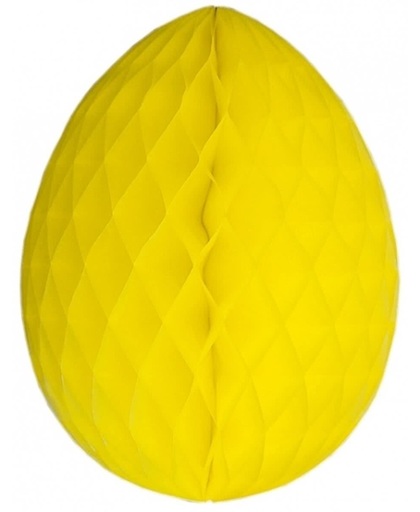 Decoratie paasei geel 20 cm - Pasen versiering