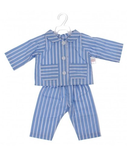 Mini Mommy gestreepte pyjamaset 42 46 cm blauw/wit 2 delig