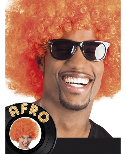 12 stuks: Pruik Afro - Oranje
