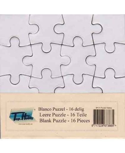10x Blanco Puzzel - 16 puzzelstukjes - 10,5 x 10,5cm