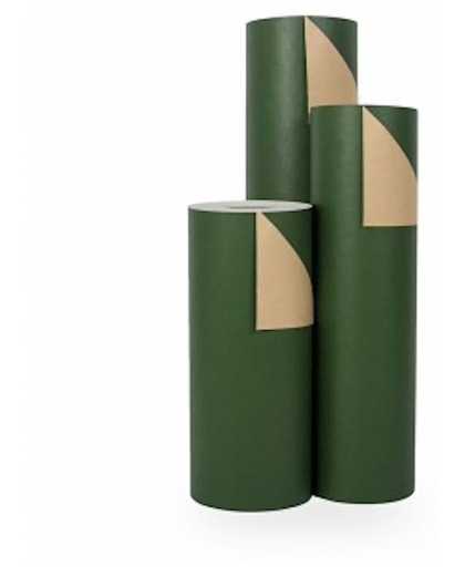 Cadeaupapier Groen Kraft - Rol 70cm - 200m - 70gr | Winkelrol / Toonbankrol / Geschenkpapier / Kadopapier / Inpakpapier