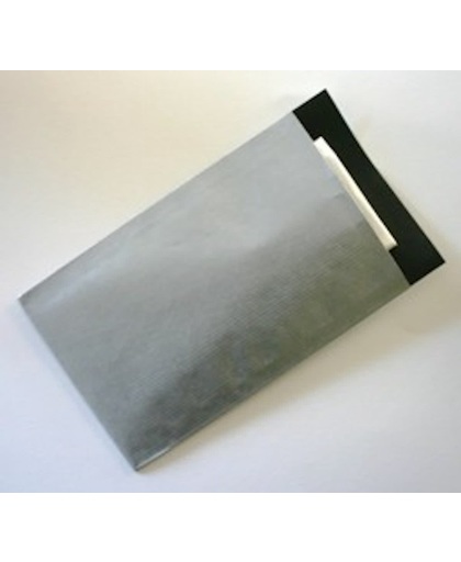 Cadeauzakjes Zilver-Zwart Kraftpapier - 12x19cm - 70gr - 250 stuks | Fourniturenzakjes / Kadozakjes / Geschenkzakjes