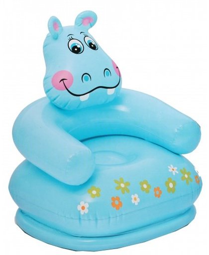 Intex opblaasbare stoel nijlpaard blauw 65 x 64 x 74 cm