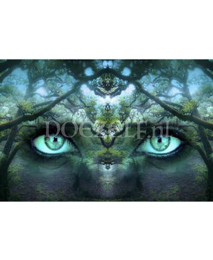 Mystery Forest Eyes - Diamond Painting 40x60 (Volledige bedekking - Vierkante steentjes)