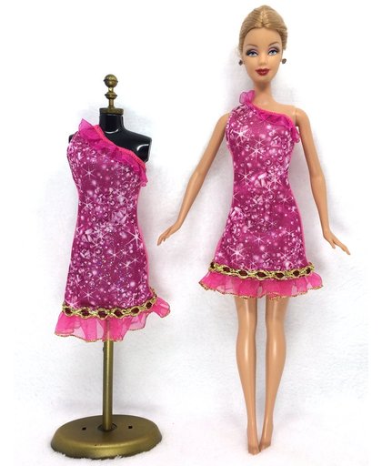 Leuke Paarse zomerse jurk voor de Barbie pop - NBH®