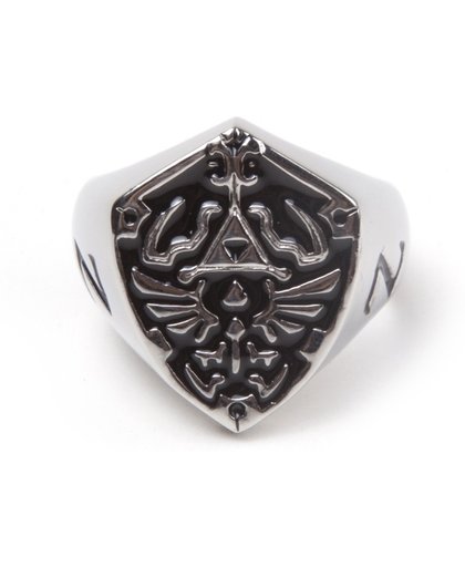 Zelda - Hyrule Signet Metal Shield Ring-XL