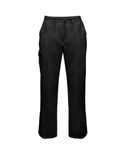 vidaXL Chef Pants 2 pcs Stretchable Waistband with Cord Size XL Black