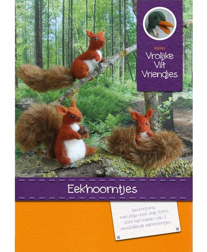 DIY wolvilt pakket: eekhoorntjes