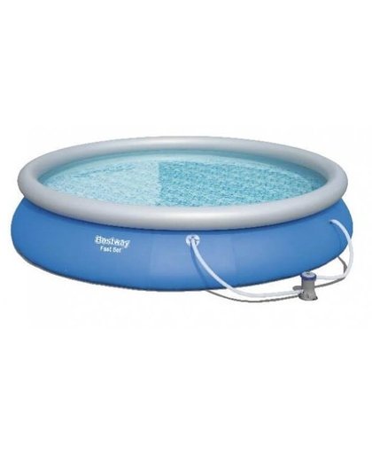 Bestway opblaaszwembad Fast met filterpomp rond 366 cm blauw