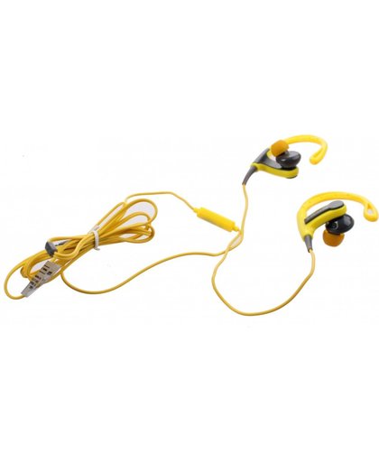 Dunlop oordopjes met microfoon geel/grijs