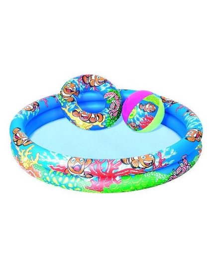 Bestway Opblaasbaar Kinderzwembadset - 2 ringen - Φ1.22m x H20cm