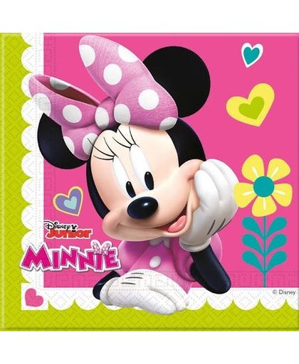 Disney servetten Minnie Mouse 20 stuks 33 cm roze
