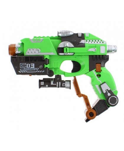 Toi Toys pistool Toy Gun met foam kogels 18 cm groen
