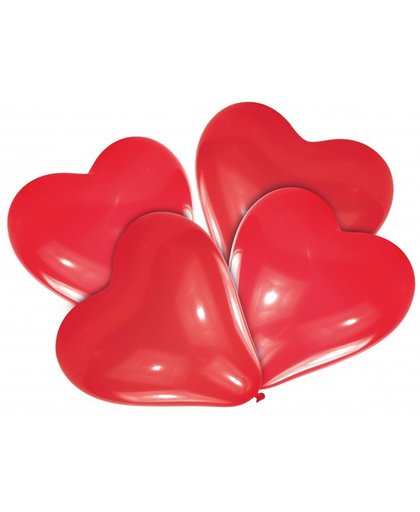 Amscan ballonnen hart 5 stuks rood 30 cm