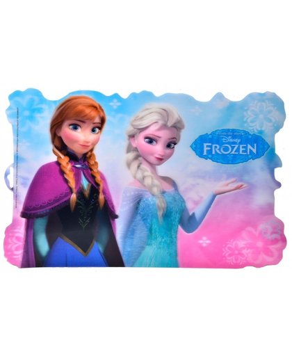 Disney placemat Frozen 3D lichtblauw 42 x 30 cm