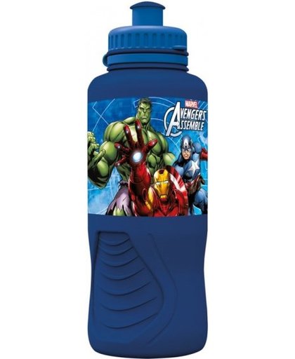 Marvel Avengers drinkfles 400 ml donkerblauw