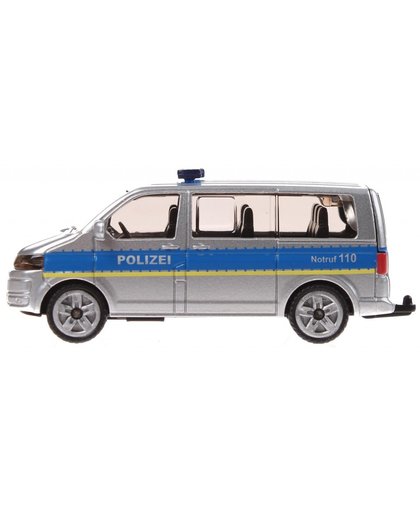 Siku Duitse politiebus Volkswagen Transporter grijs (1350)