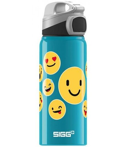 Sigg drinkfles Emoji blauw/geel 0,6 liter