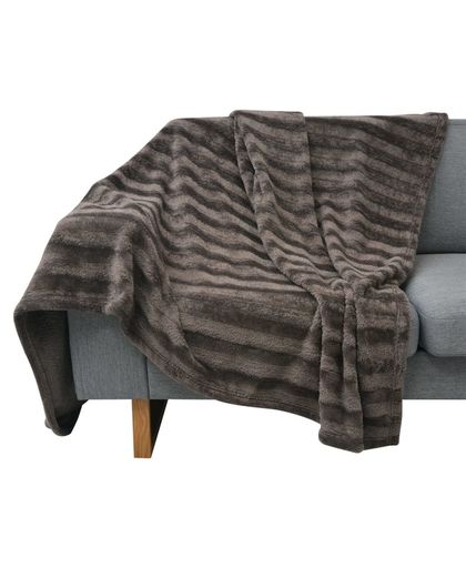 vidaXL Throw Blanket Faux Fur Grey 100x150 cm