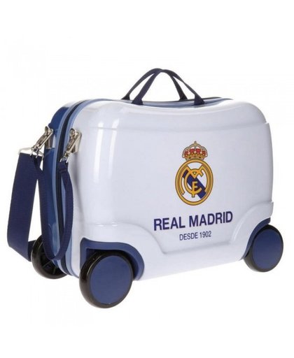 Real Madrid trolley 38 liter wit