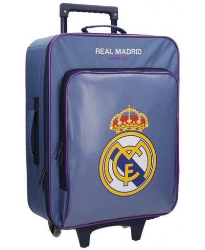 Real Madrid trolley 28 liter blauw