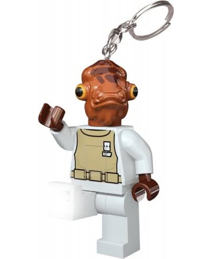 LEGO sleutelhanger Star Wars: Admiral Ackbar met licht 7 cm wit
