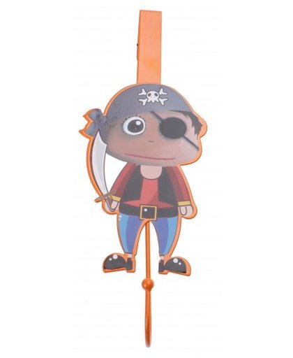 Hooks & Co deurhaak piraat metaal 22 cm oranje
