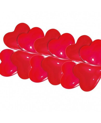 Amscan ballonnen hartvormig klein rood 10 stuks