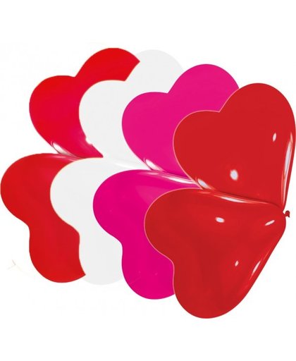Amscan ballonnen hartvormig rood 10 stuks