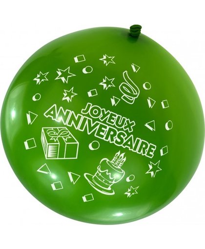 Amscan reuzeballon Joyeux Anniversaire 170 cm groen