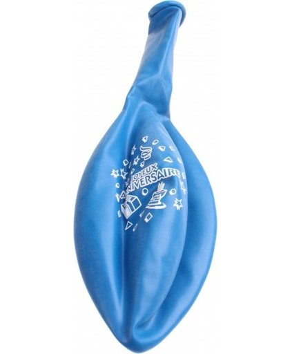 Amscan reuzeballon Joyeux Anniversaire 170 cm donkerblauw