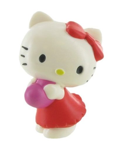 Comansi speelfiguur Hello Kitty: Heart 6 cm wit