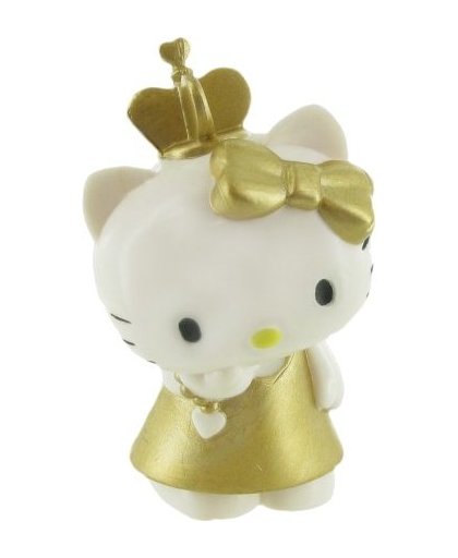 Comansi speelfiguur Hello Kitty: Gold 6 cm wit