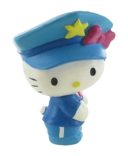 Comansi speelfiguur Hello Kitty: Police 6 cm wit