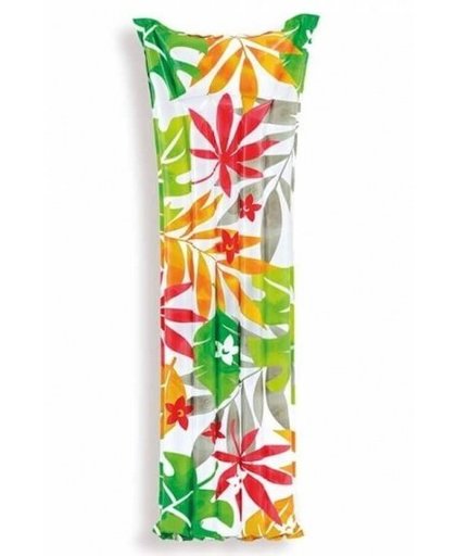 Intex luchtbed Flower 183 x 69 cm wit