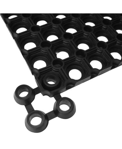 vidaXL Matverbinders 10 stuks rubber zwart