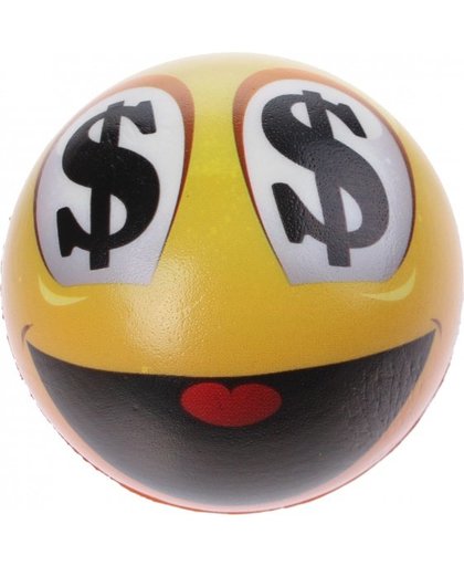 Toi Toys speelbal Funny Face dollar geel 9,5 cm