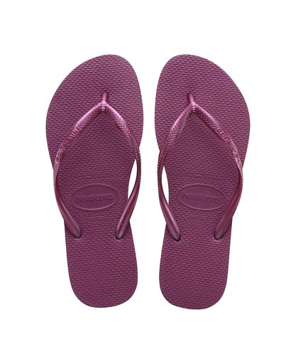 Havaianas Slim Crystal Flip Flops Acai Purple Size 5-5.5