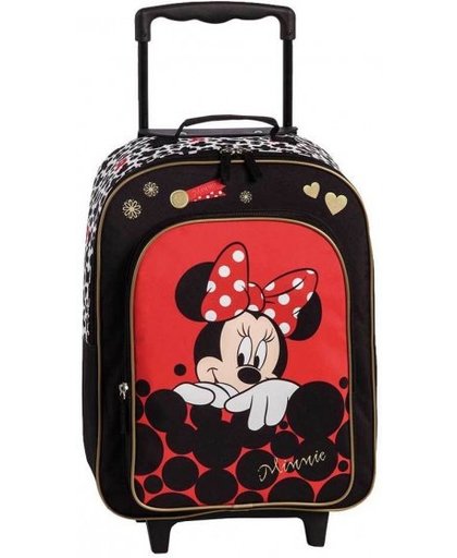 Fabrizio trolley Disney Minnie Mouse zwart/rood 24 liter