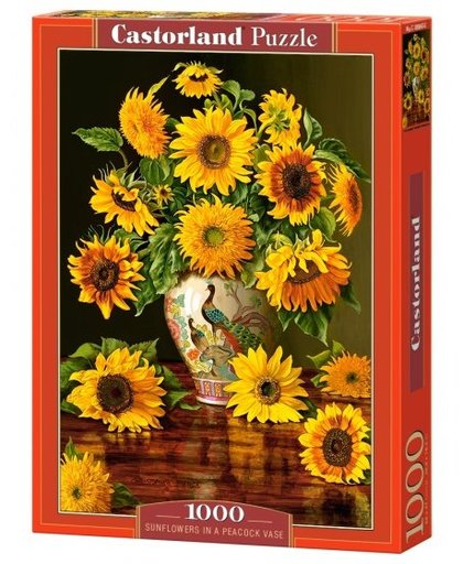 Castorland legpuzzel Sunflowers in a Peacock Vase 1000 stukjes