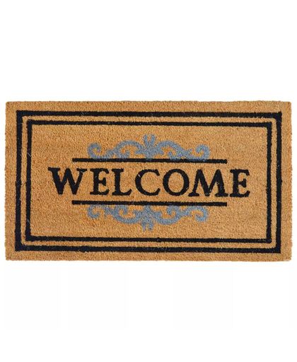 vidaXL Doormat Coir 15 mm 40x70 cm Welcome